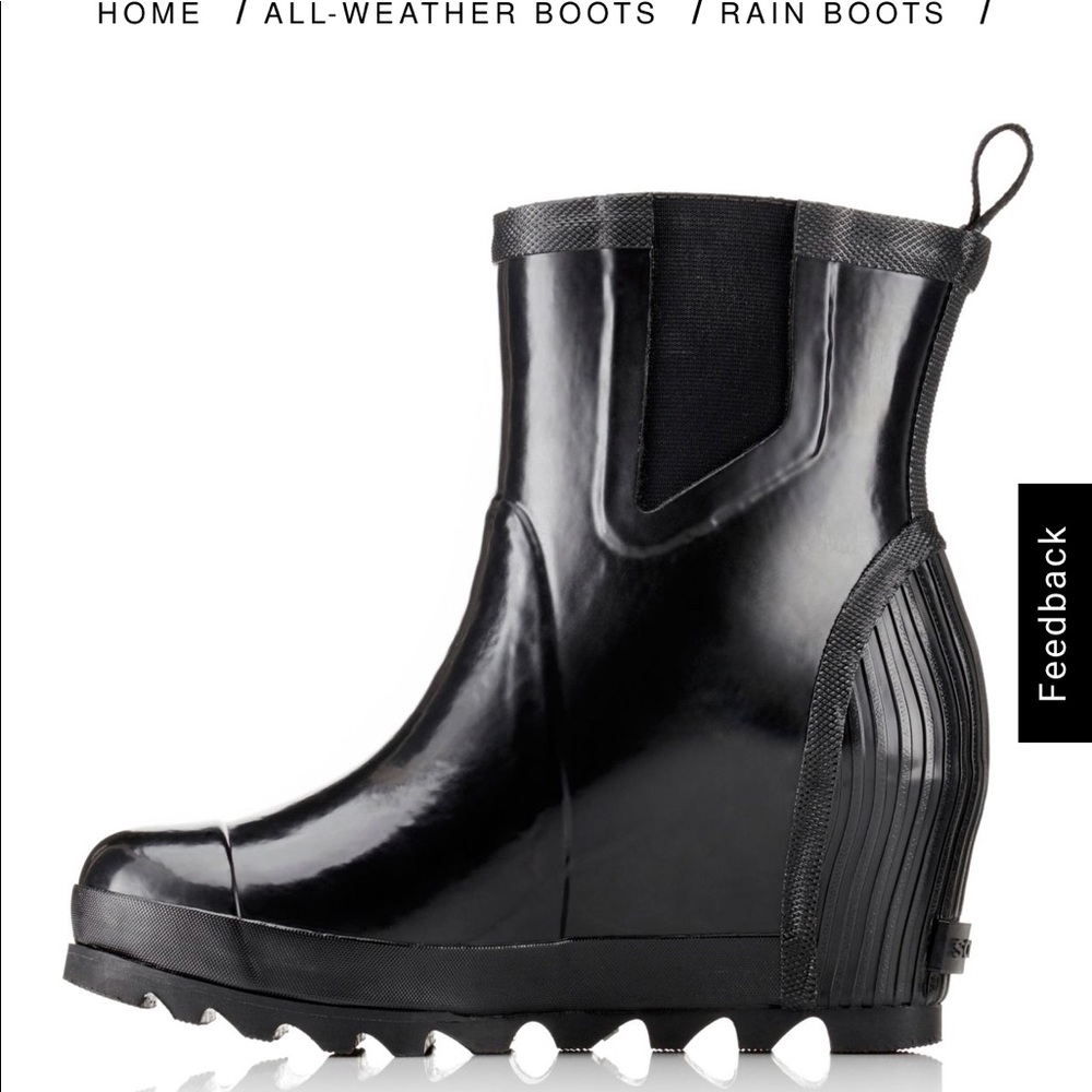 Size 6.5 Sorel Joan rain wedge